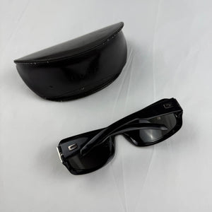 Black 2000s rhinestone logo sunglasses