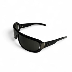 Black 2000s rhinestone logo sunglasses