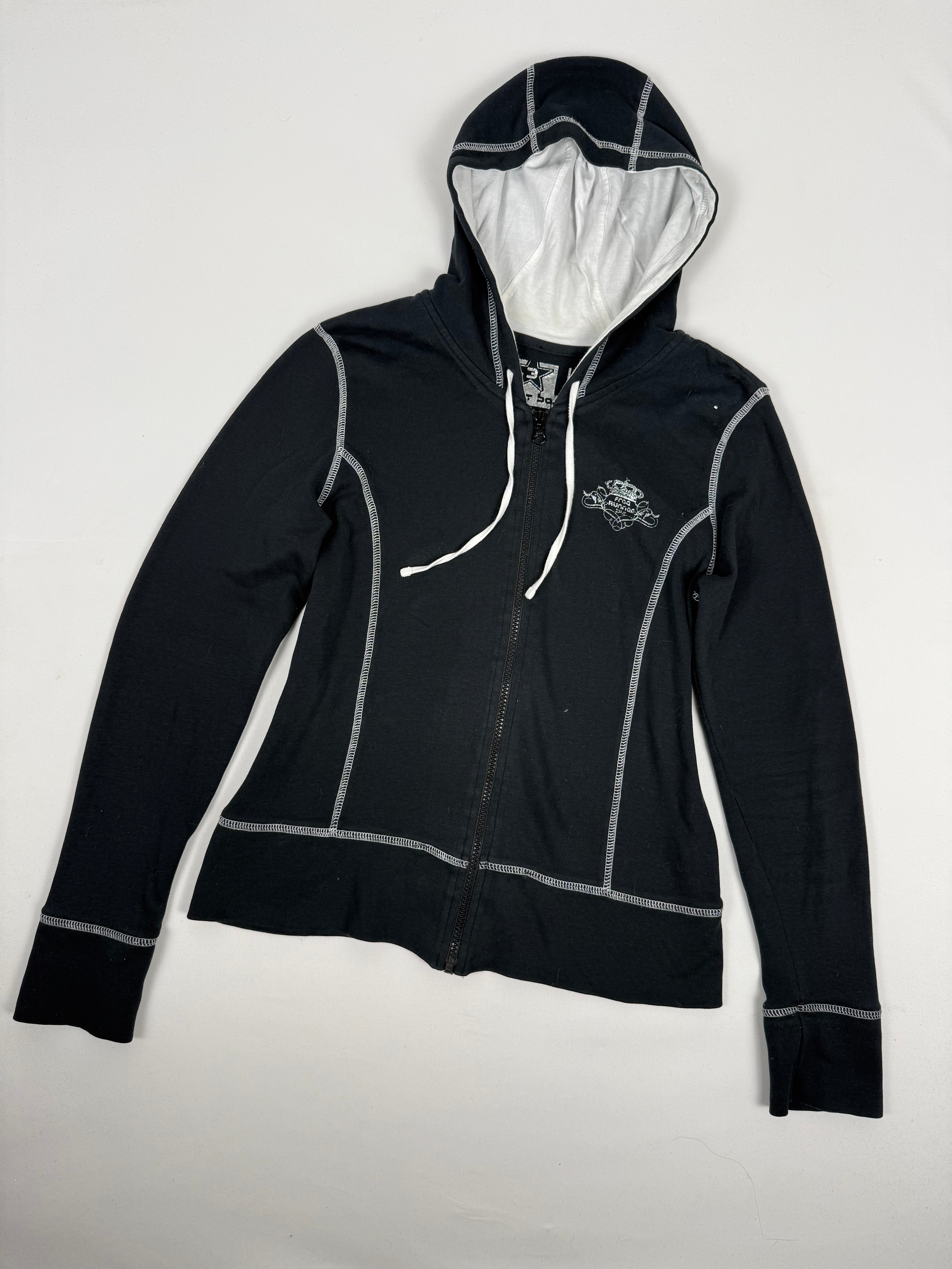 Black zip up activewear hoodie (L)