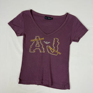 Purple cotton logo tee (S)