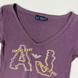 Purple cotton logo tee (S)