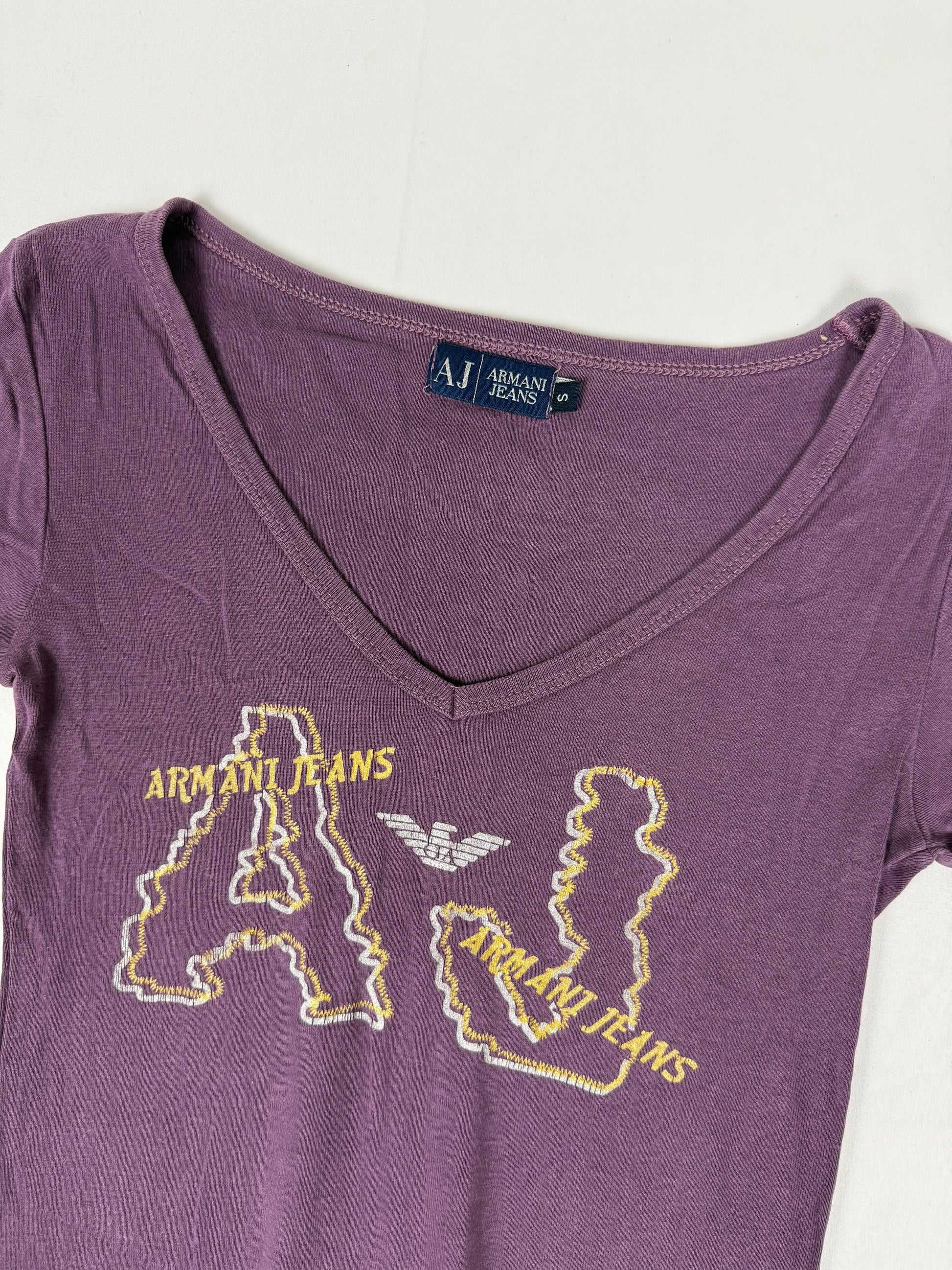 Purple cotton logo tee (S)