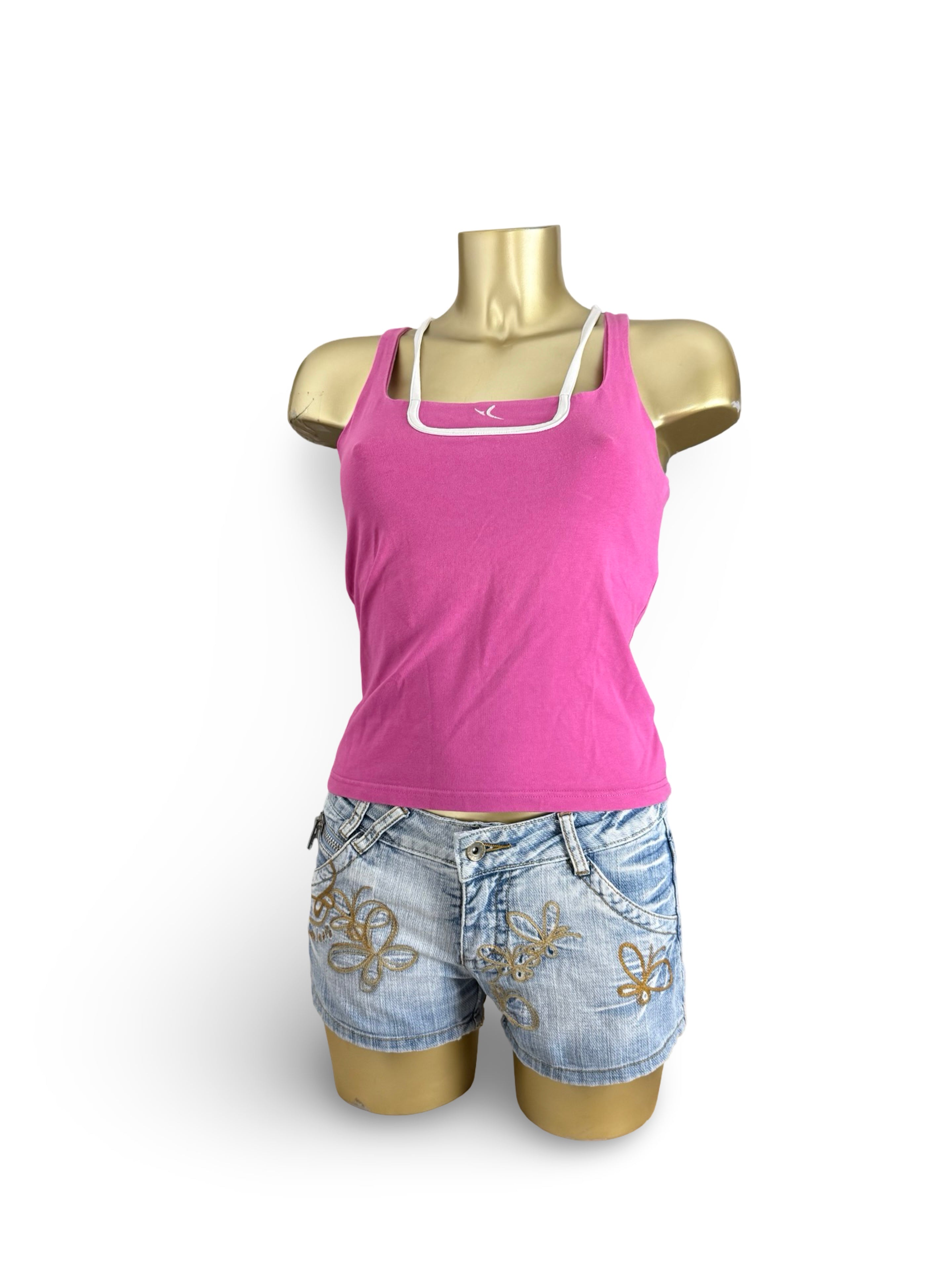 Pink activewear built in bra top (S/M)