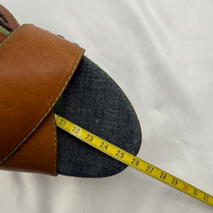 Brown logo wedge mules heels (39)