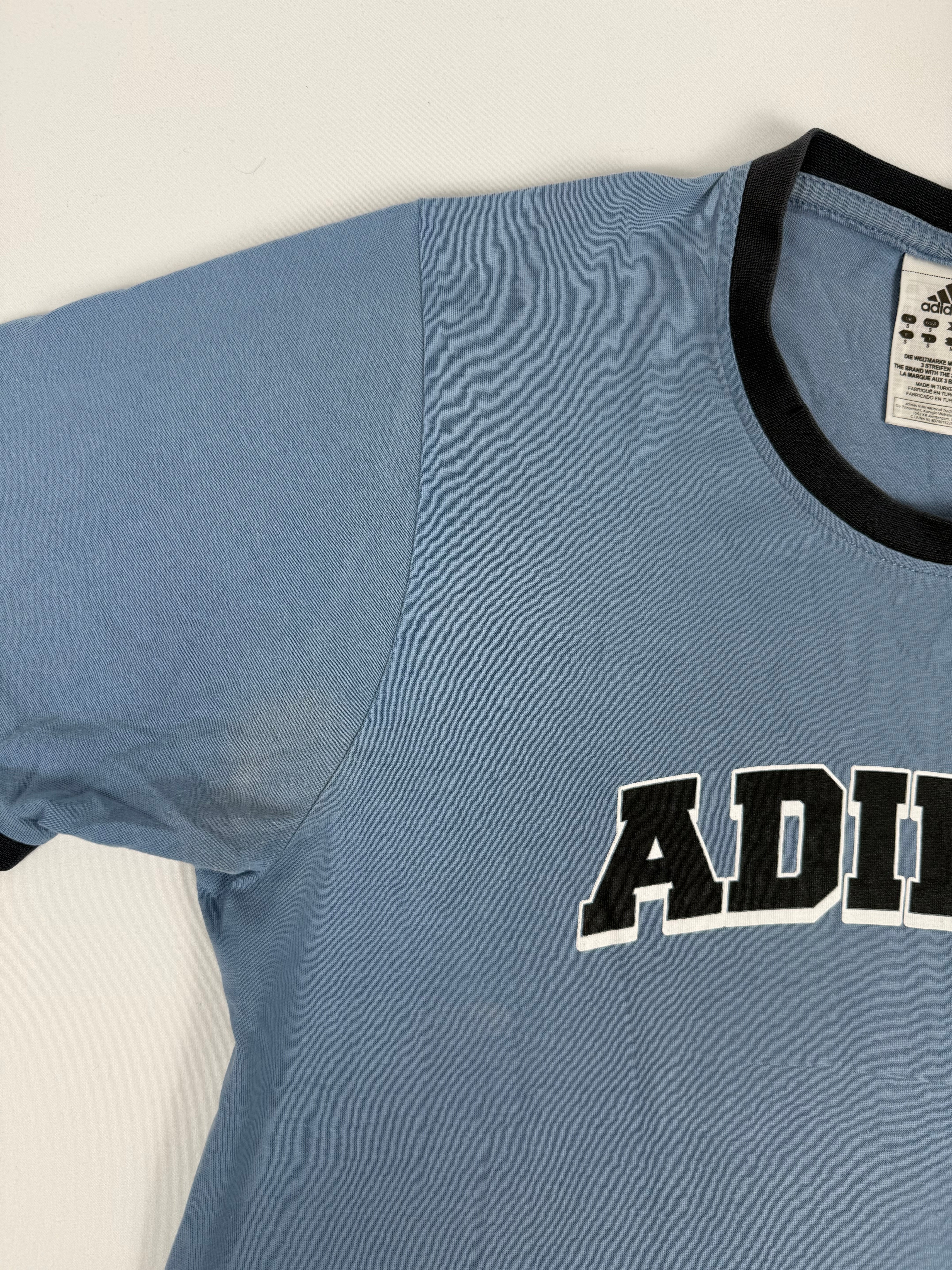 Blue spell out logo cotton tee (XXL)
