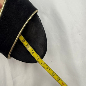 Black suede wedge heels sandals (39)