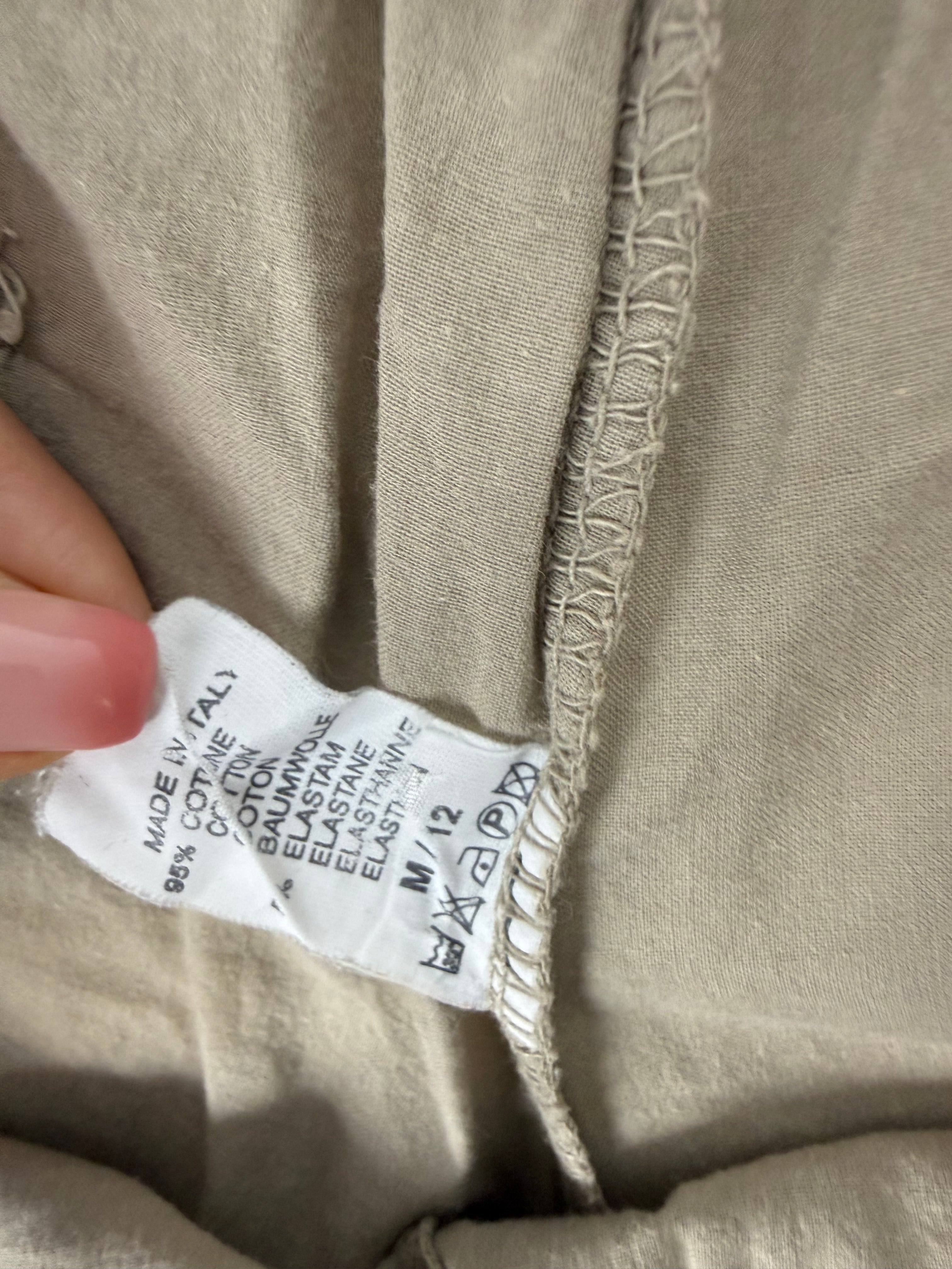 Khaki cotton low rise mini short (M)