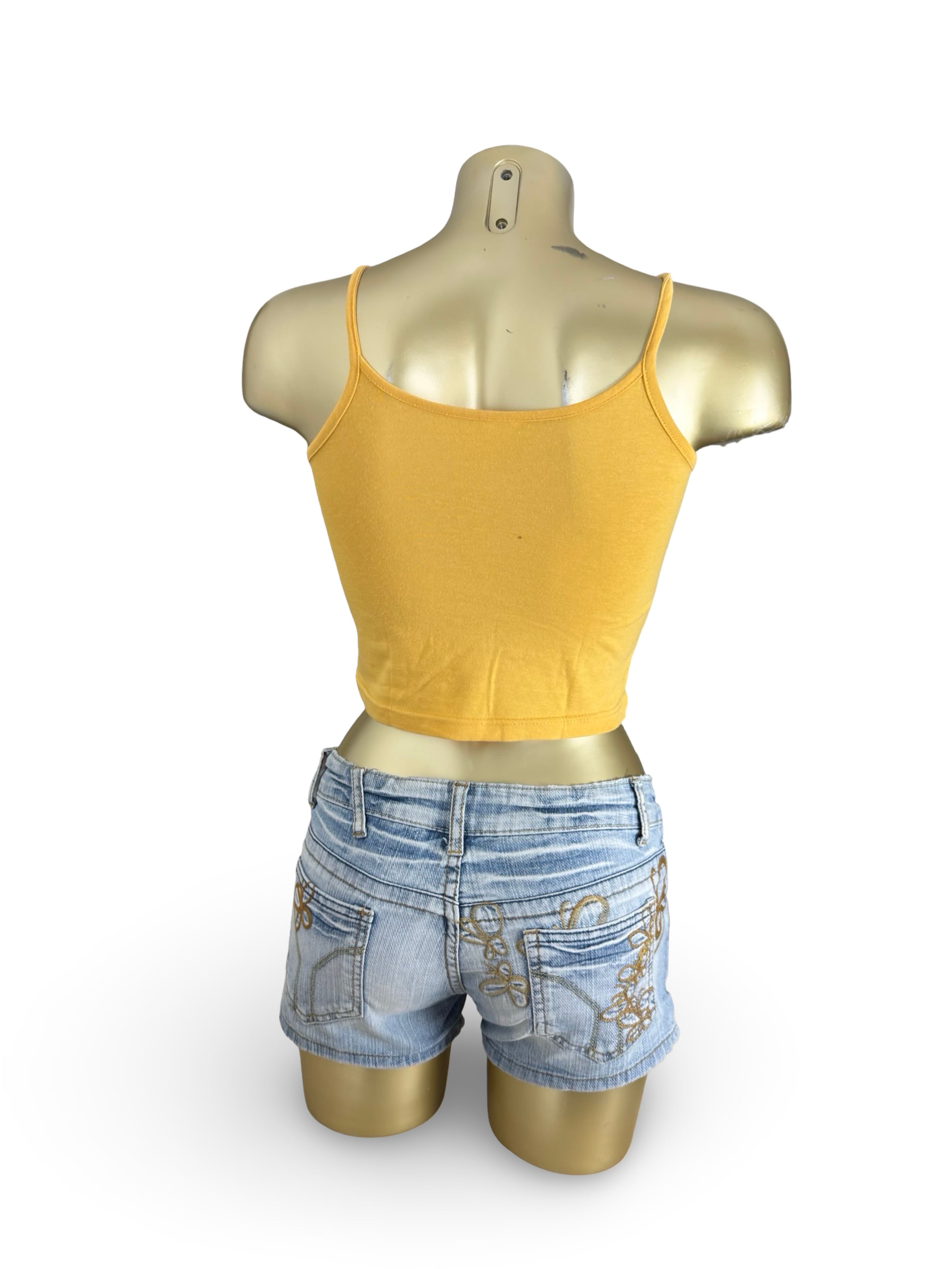Yellow 100% cotton top (S)