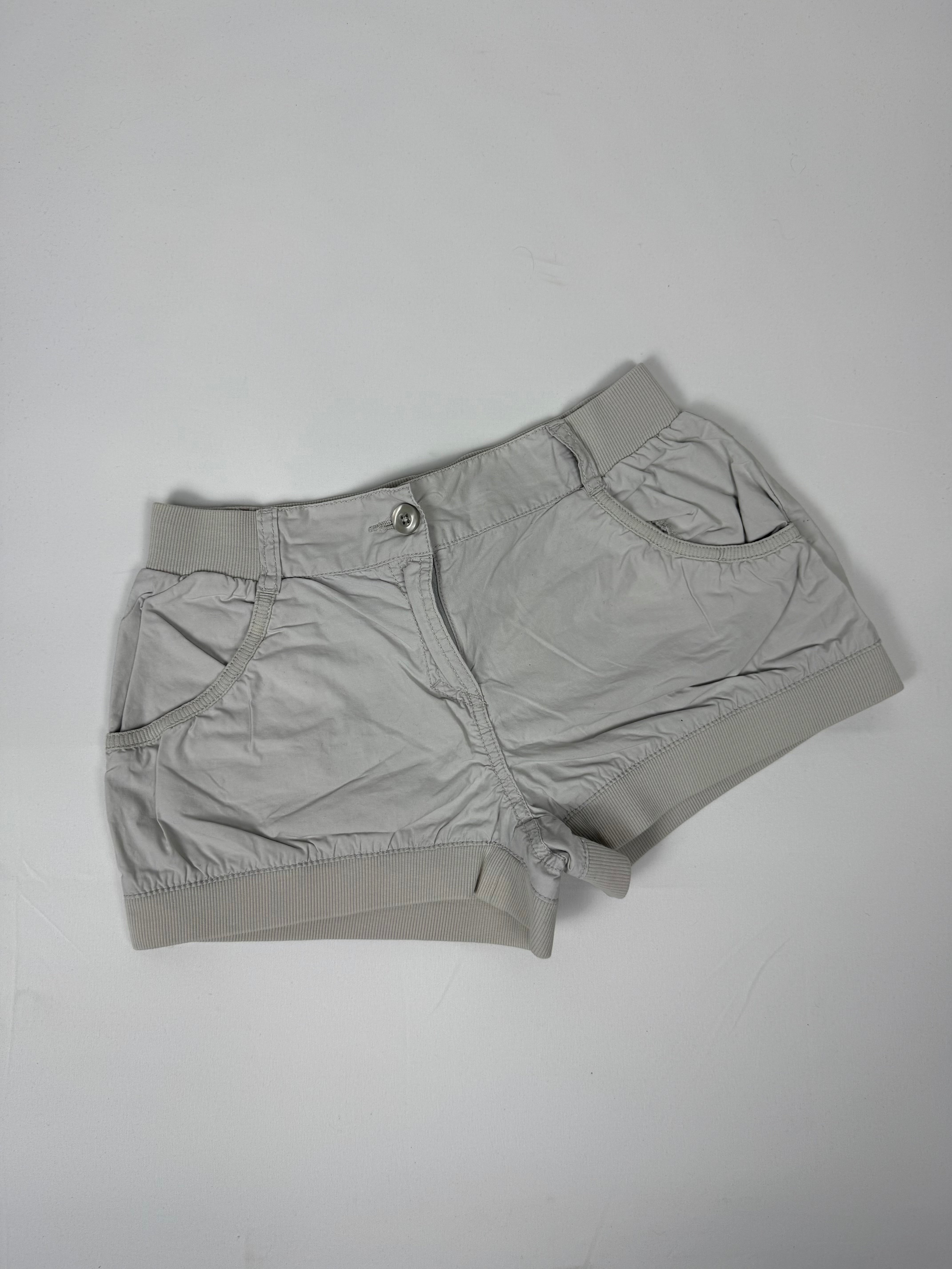 Grey cotton low rise mini short (S)
