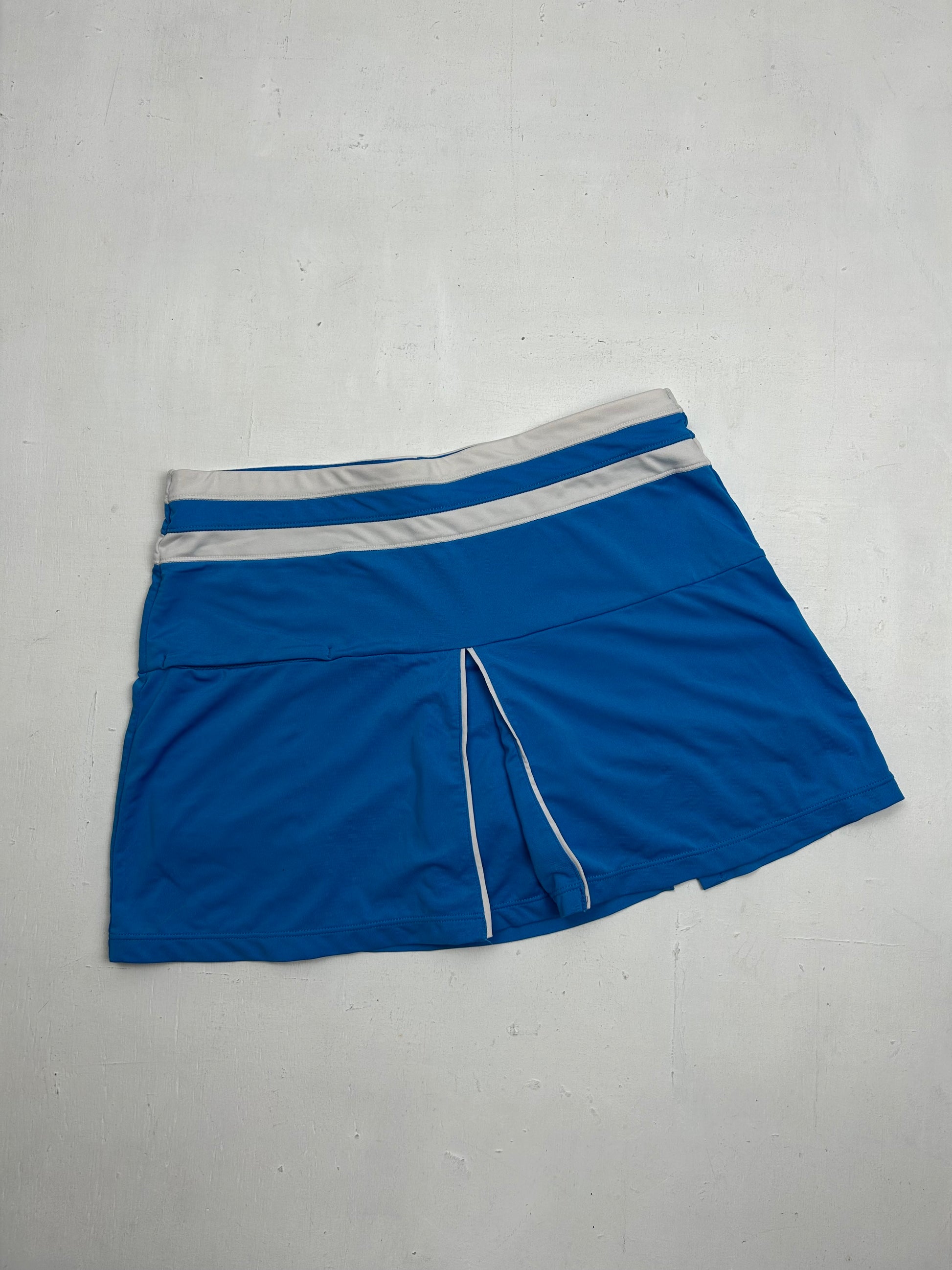 Blue low rise mini pleated tennis skirt (XS)