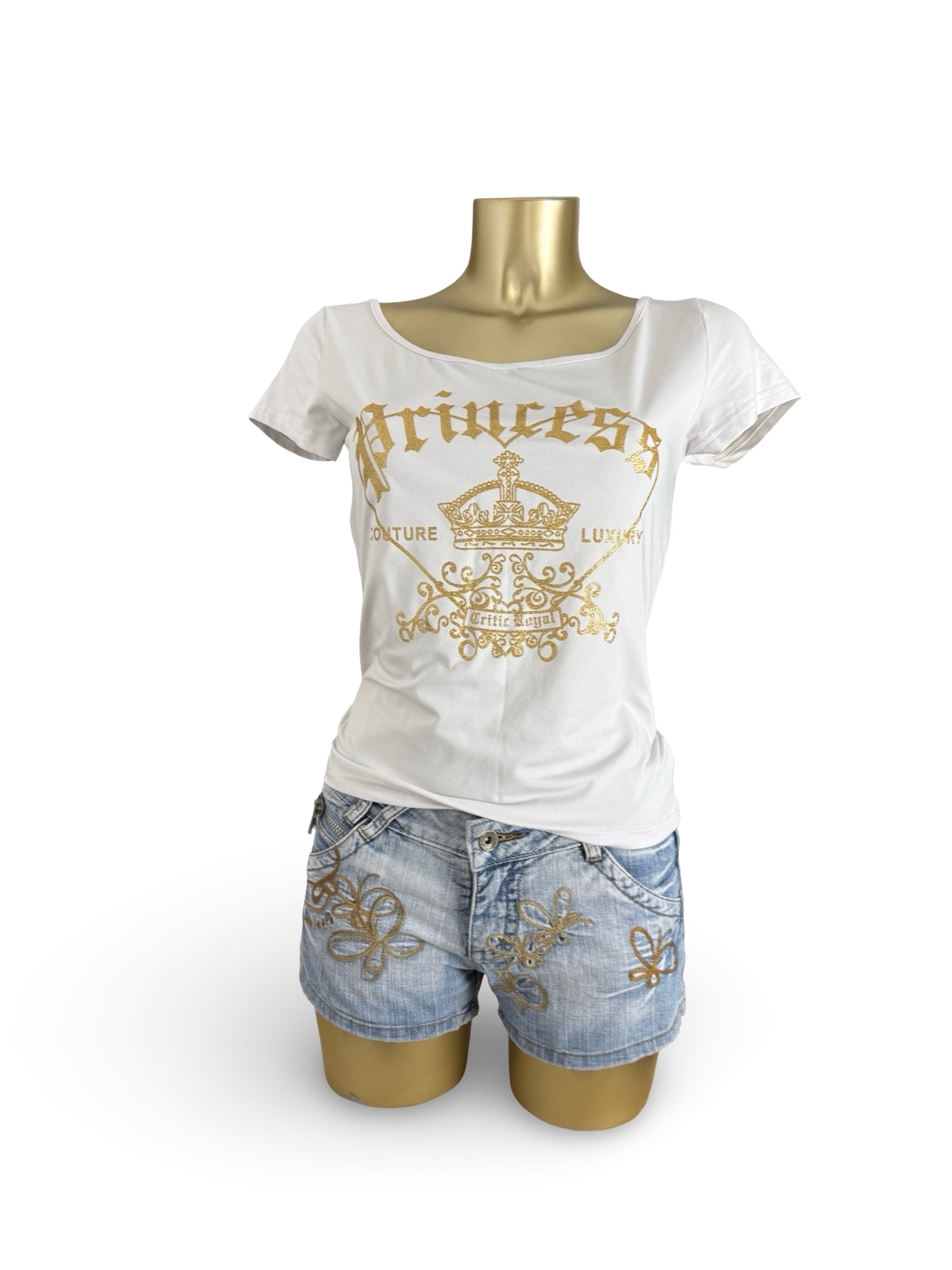 White graphic tee (L)