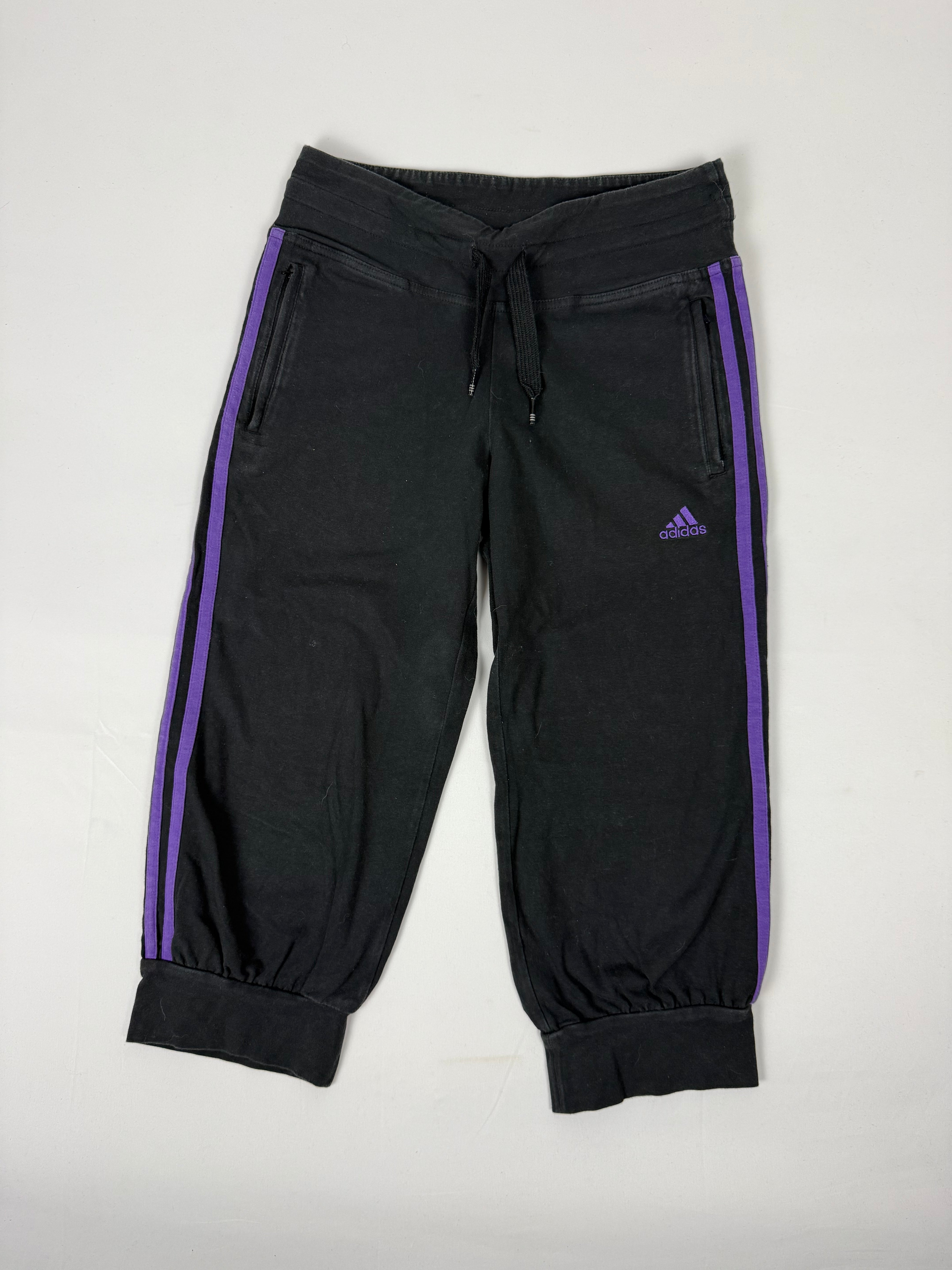 Black & purple activewear capri pants (S)