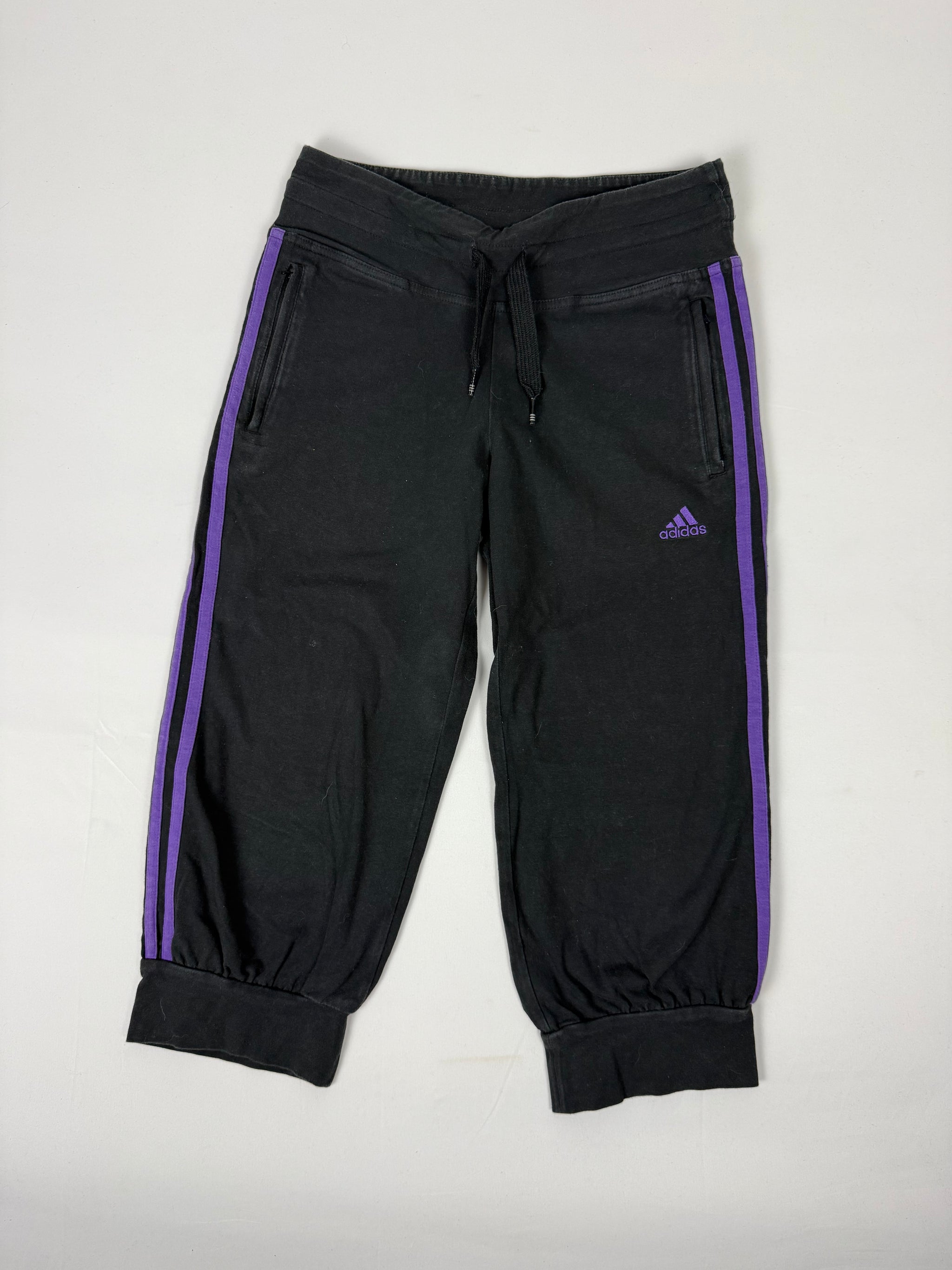 Black & purple activewear capri pants (S)