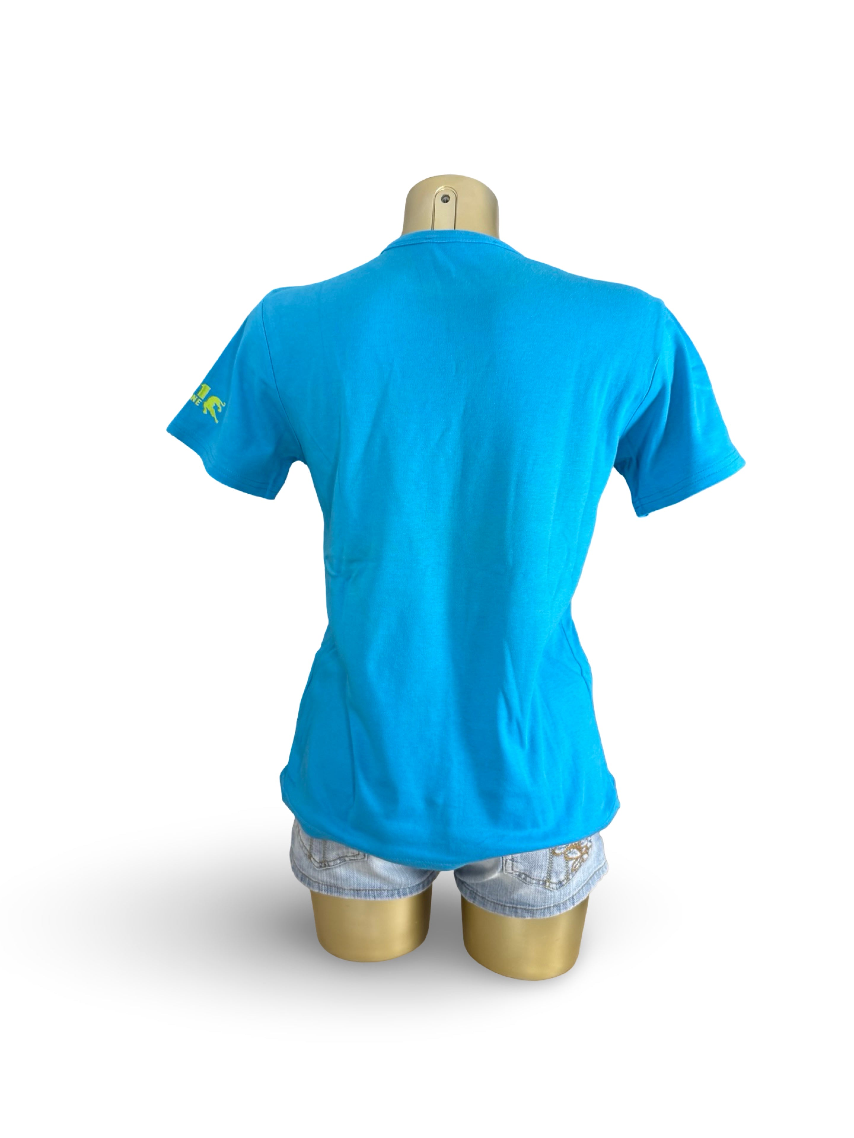 Blue panther graphic 100% cotton tee (M/L)