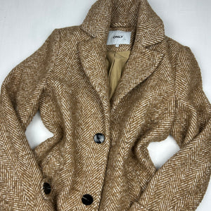 Beige wool trench coat (S/M)