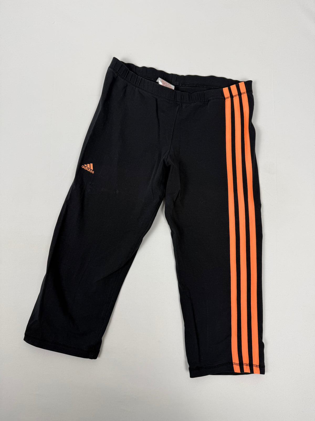 Black & orange neon capri pants (XS)