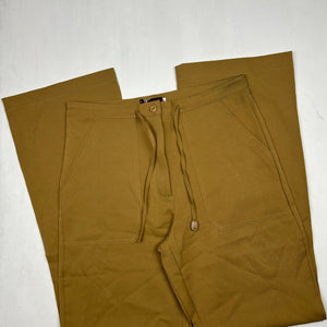 Beige bootcut office pants (S)