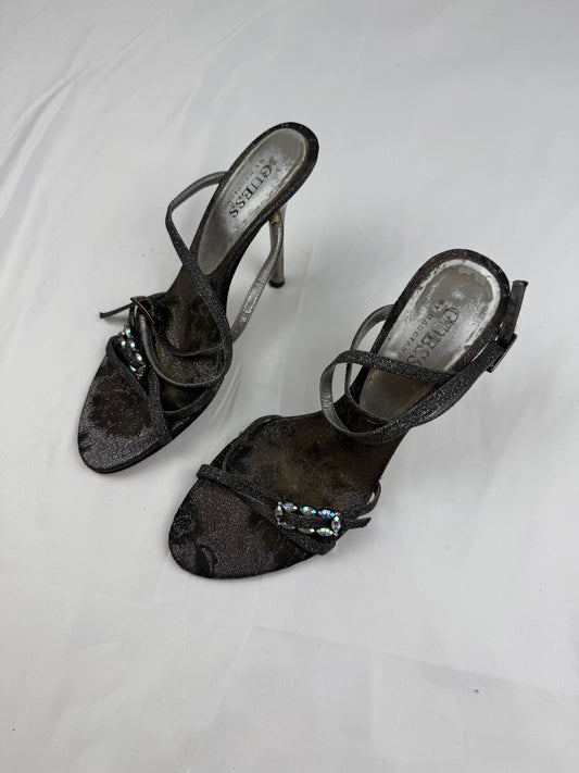 Black rhinestones heels (37)