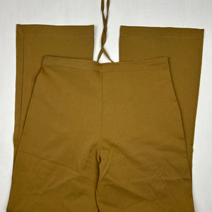 Beige bootcut office pants (S)