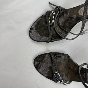 Black rhinestones heels (37)