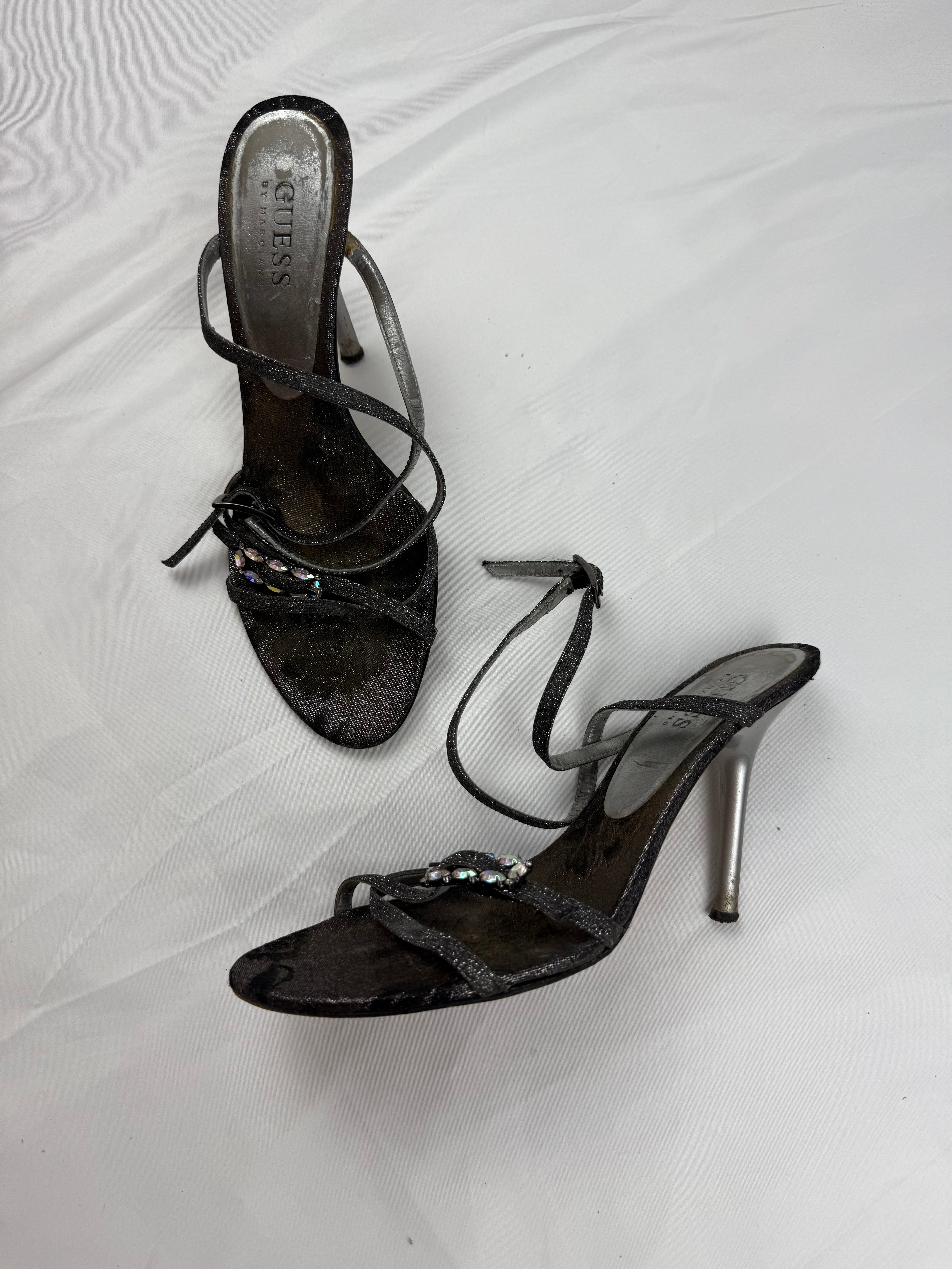 Black rhinestones heels (37)