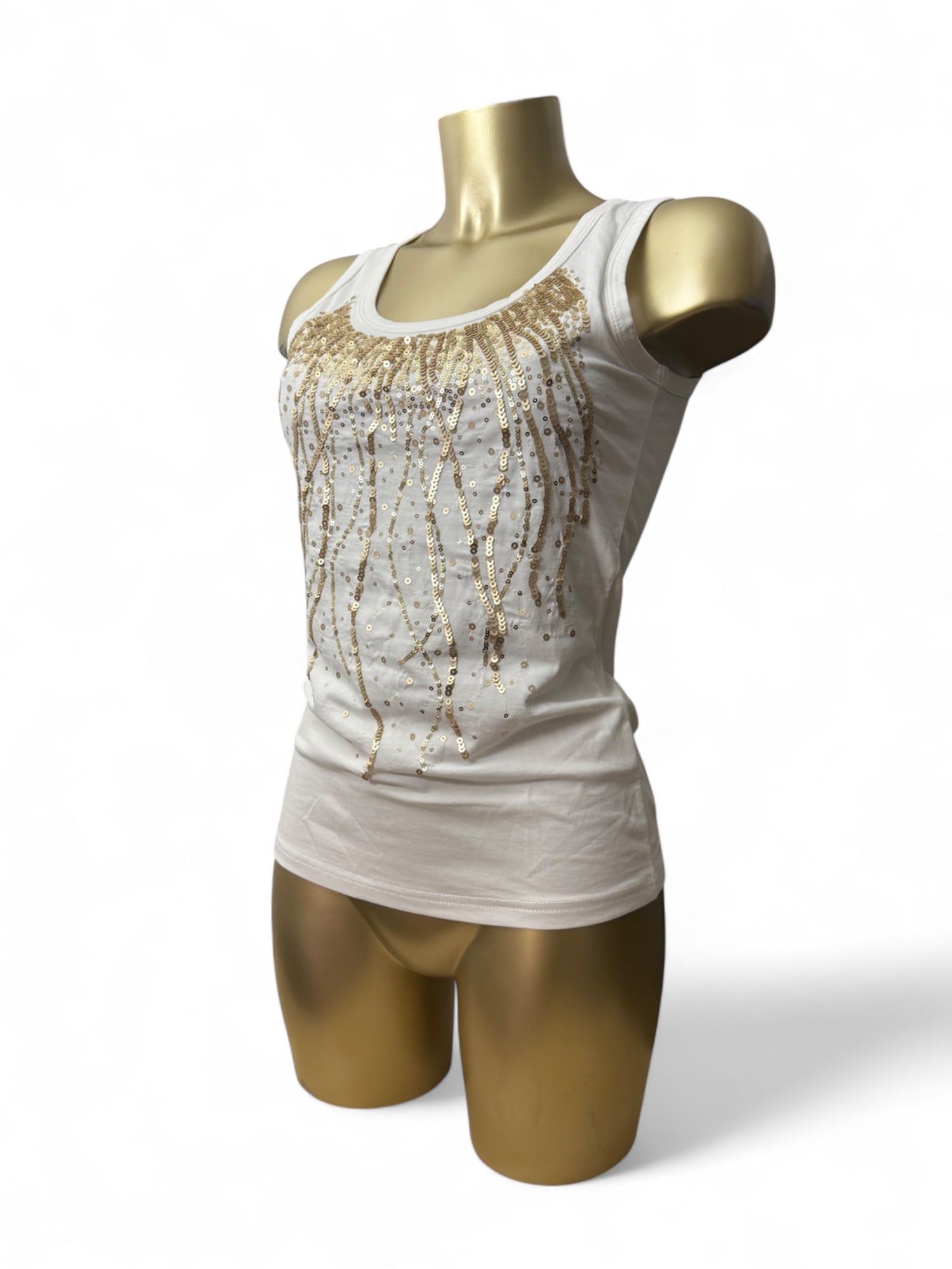 Rhinestones tight tank top (S/M)