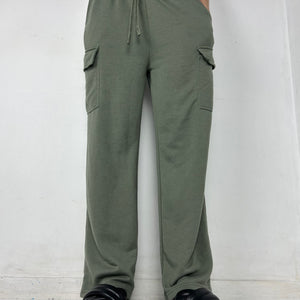 Khaki cargo joggers pants (S/M)