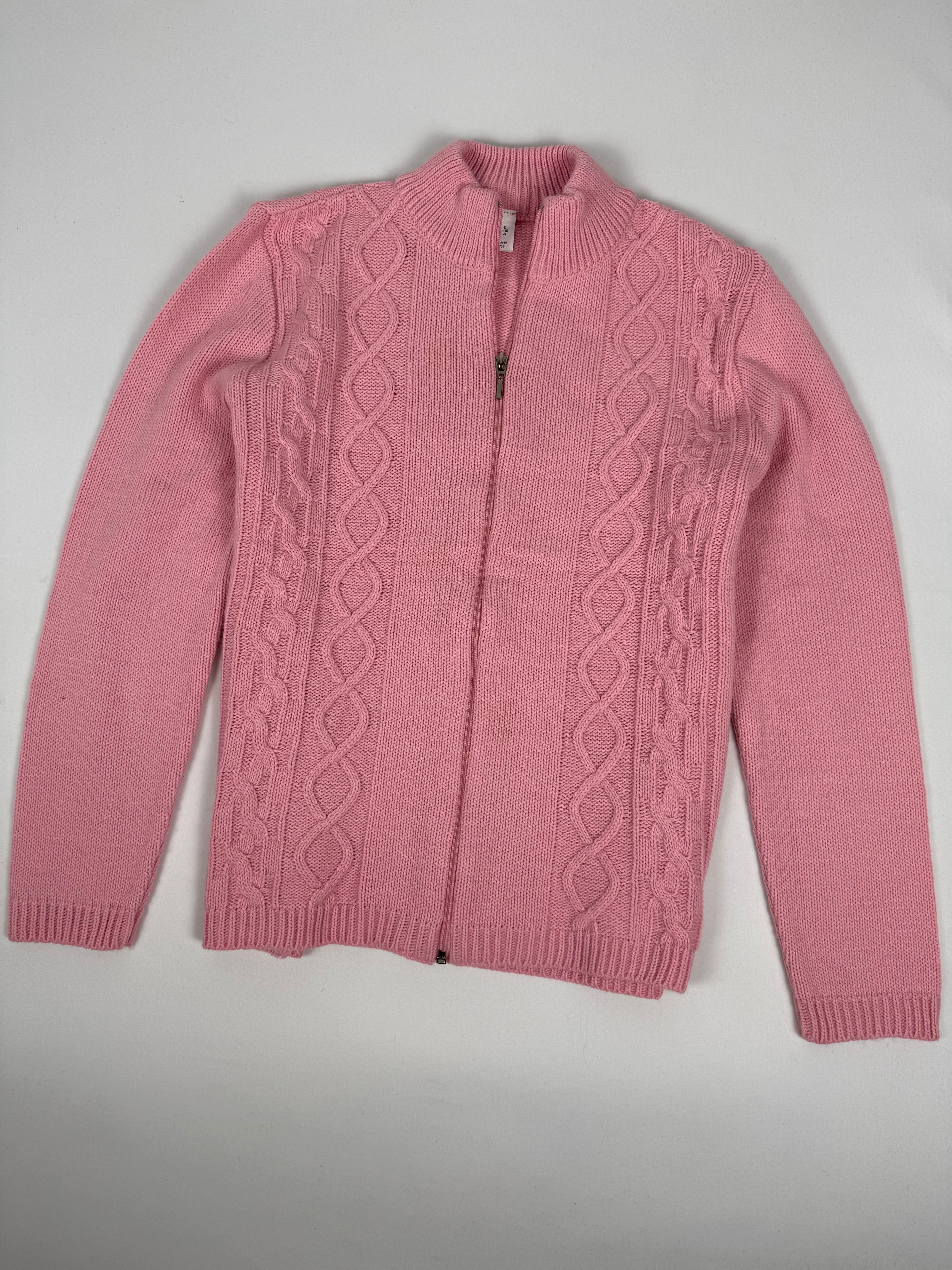 Pink zip up cardigan (XL)