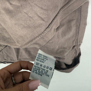 Beige 100% cotton lace neck cami top (L)