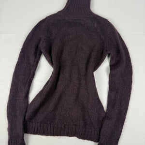 Purple mohair & wool turtleneck jumper (S)