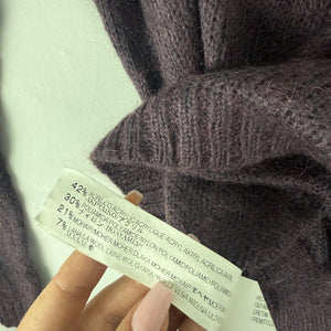 Purple mohair & wool turtleneck jumper (S)
