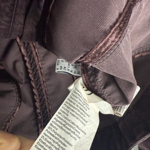 Purple velvet denim zip up biker jacket (S/M)