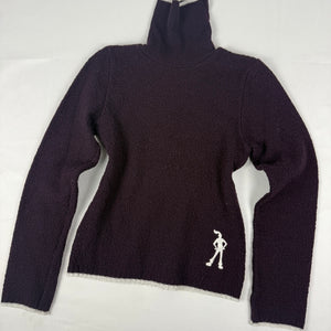 Purple tight fitl turtleneck jumper (XS/S)