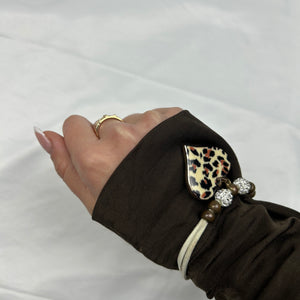 Heart pendant cord bracelet