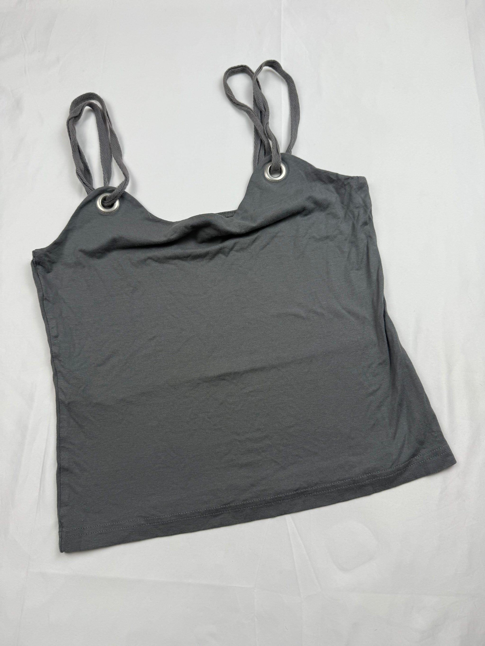 Grey cotton cami top (S/M)