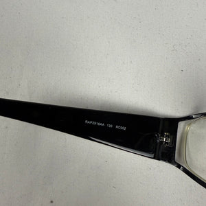 Black rhinestones logo 2000s office siren glasses (with prescription)