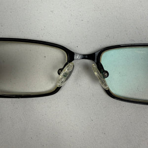 Black rhinestones logo 2000s office siren glasses (with prescription)