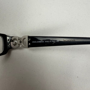 Black rhinestones logo 2000s office siren glasses (no prescription)