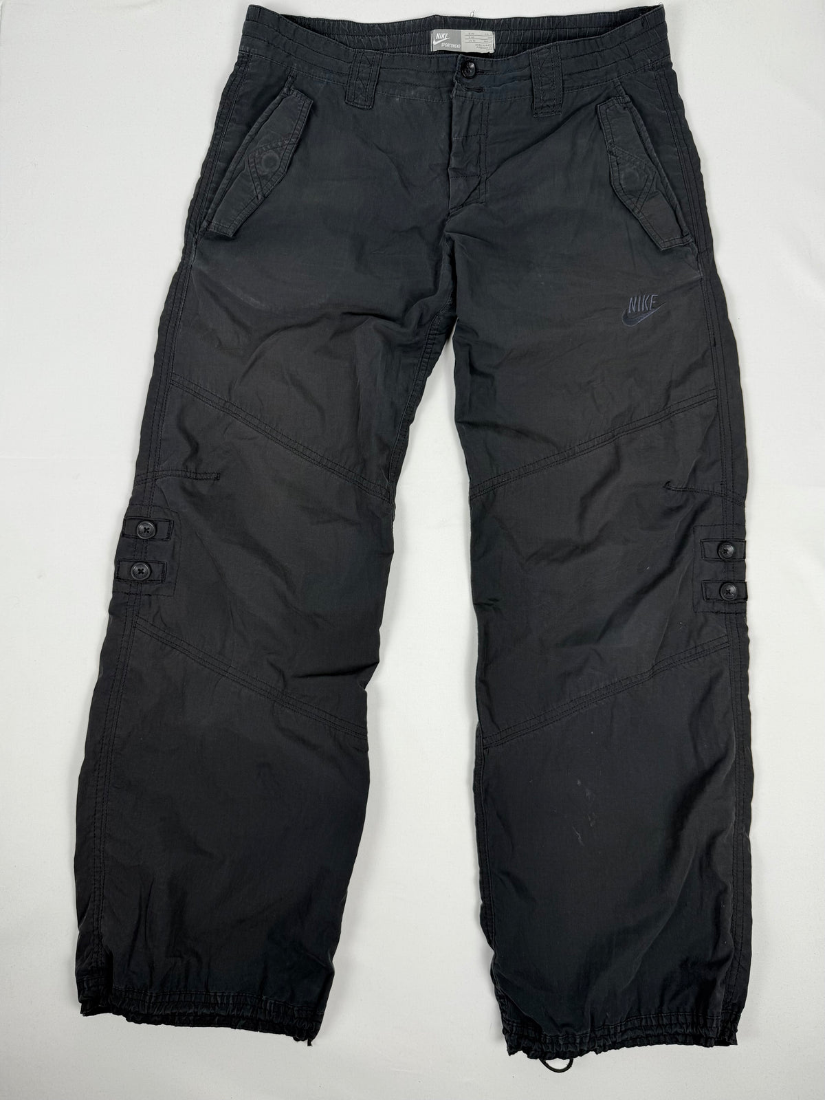 Black cargo baggy pants (L)