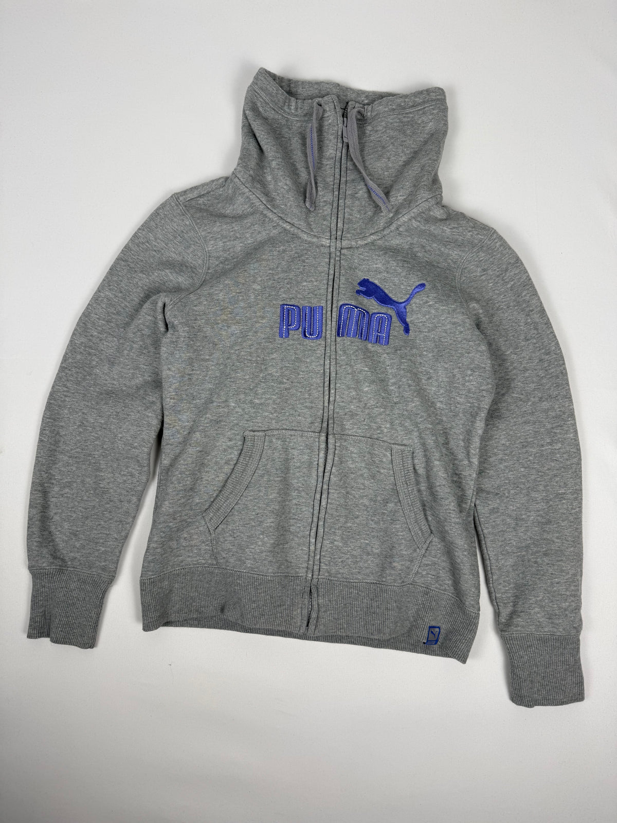 Grey cotton zip up sweatshirt (L)
