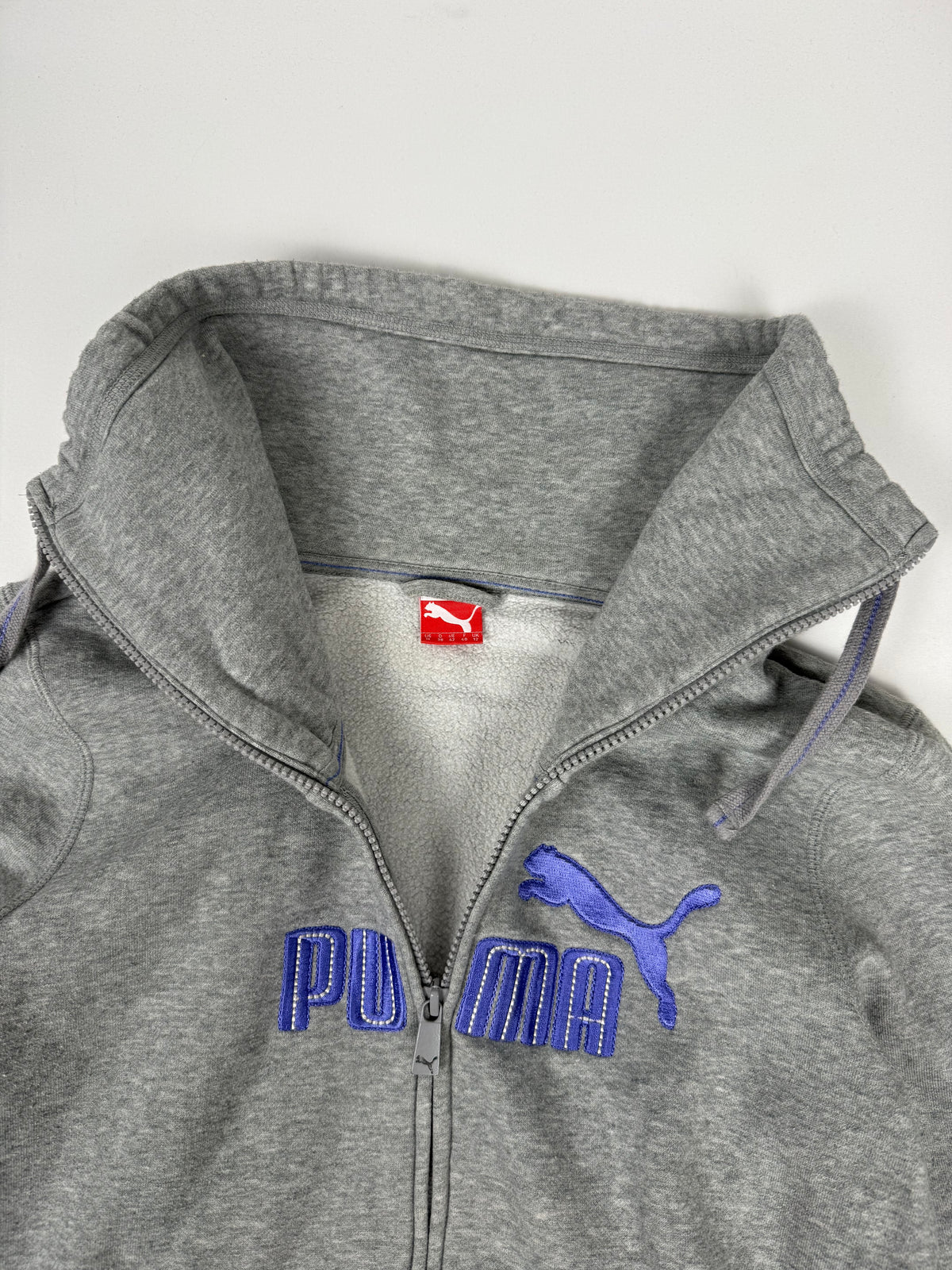 Grey cotton zip up sweatshirt (L)