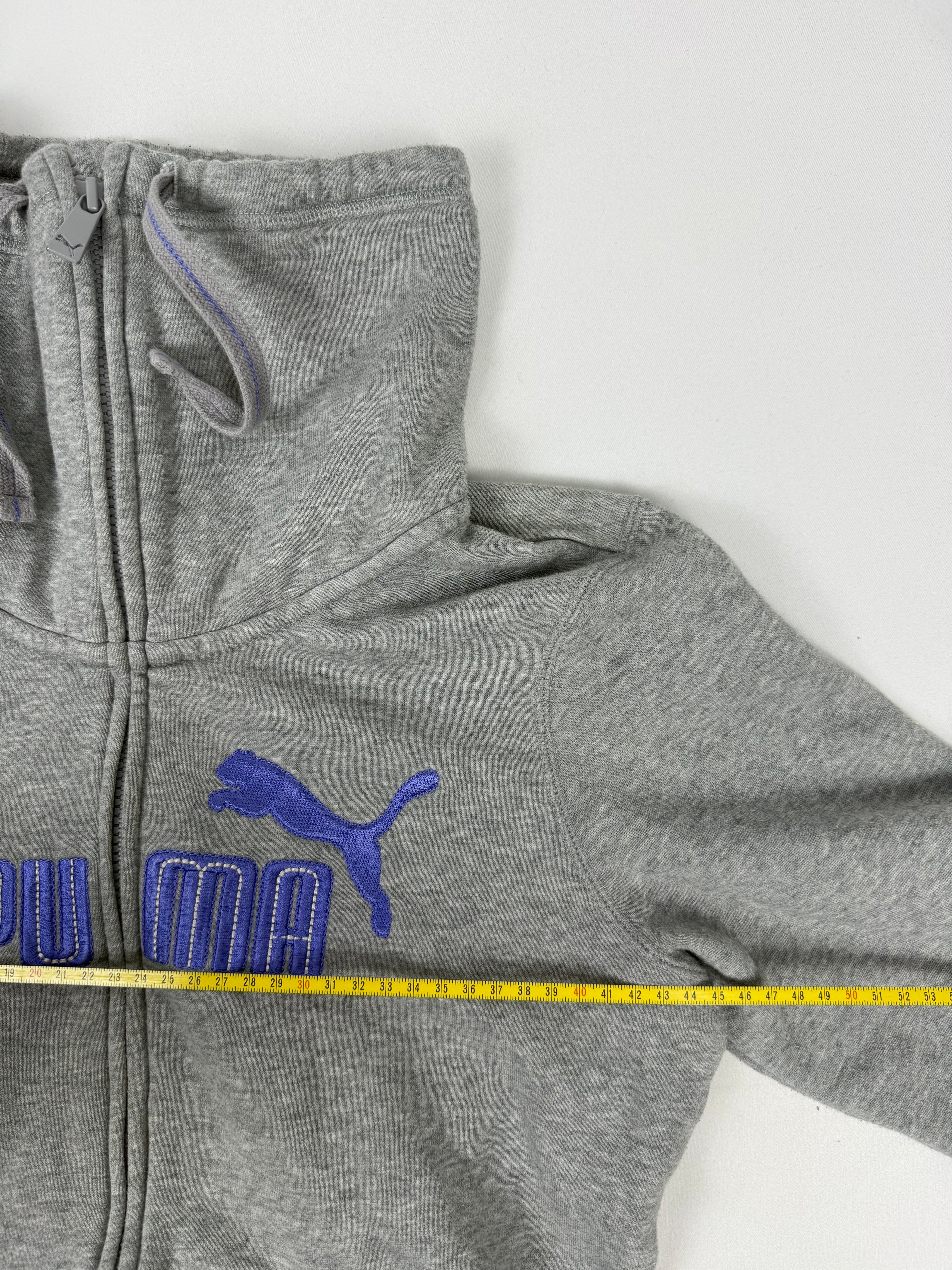 Grey cotton zip up sweatshirt (L)