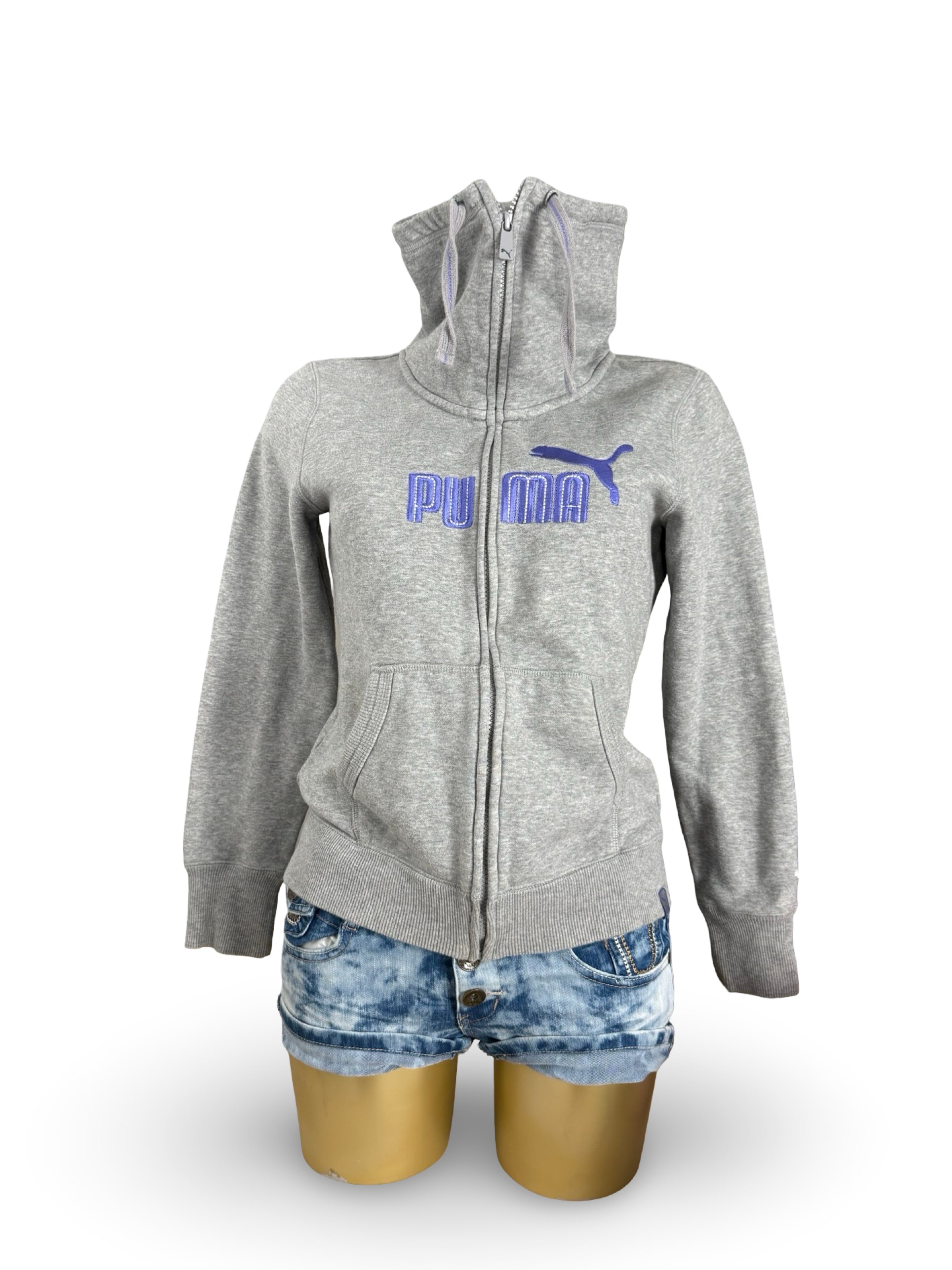 Grey cotton zip up sweatshirt (L)