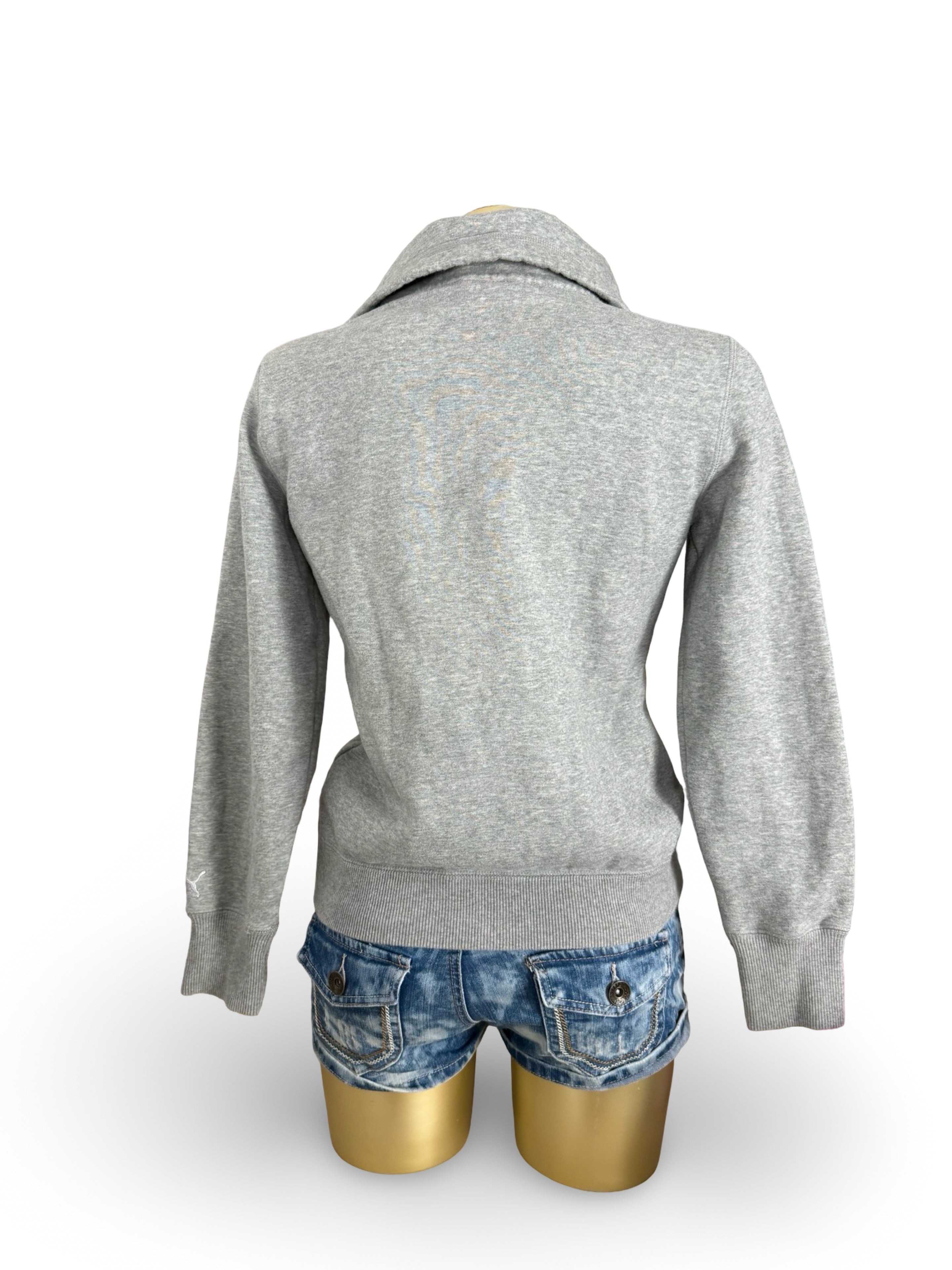 Grey cotton zip up sweatshirt (L)
