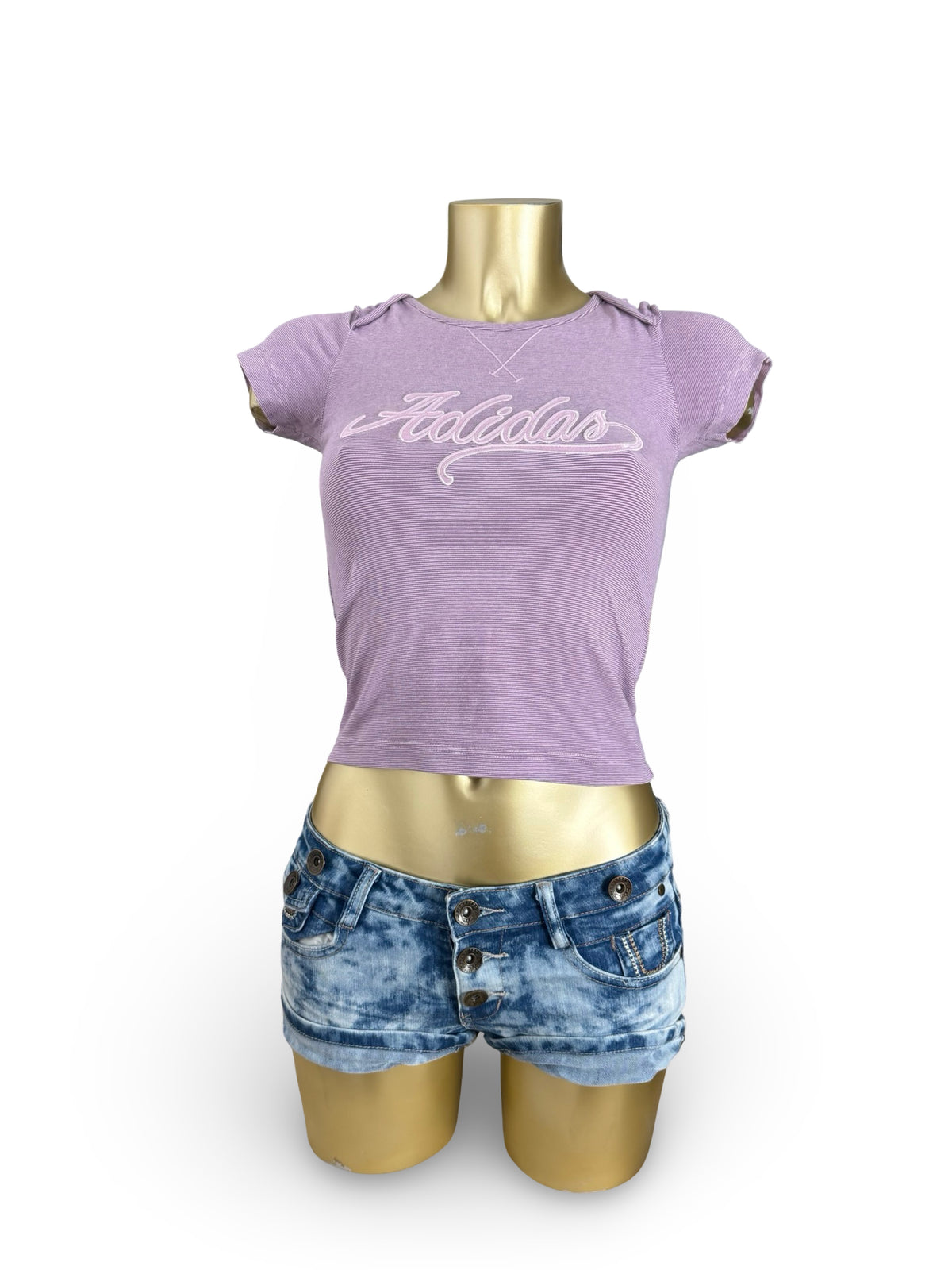 Lilac striped cotton tee (XS)