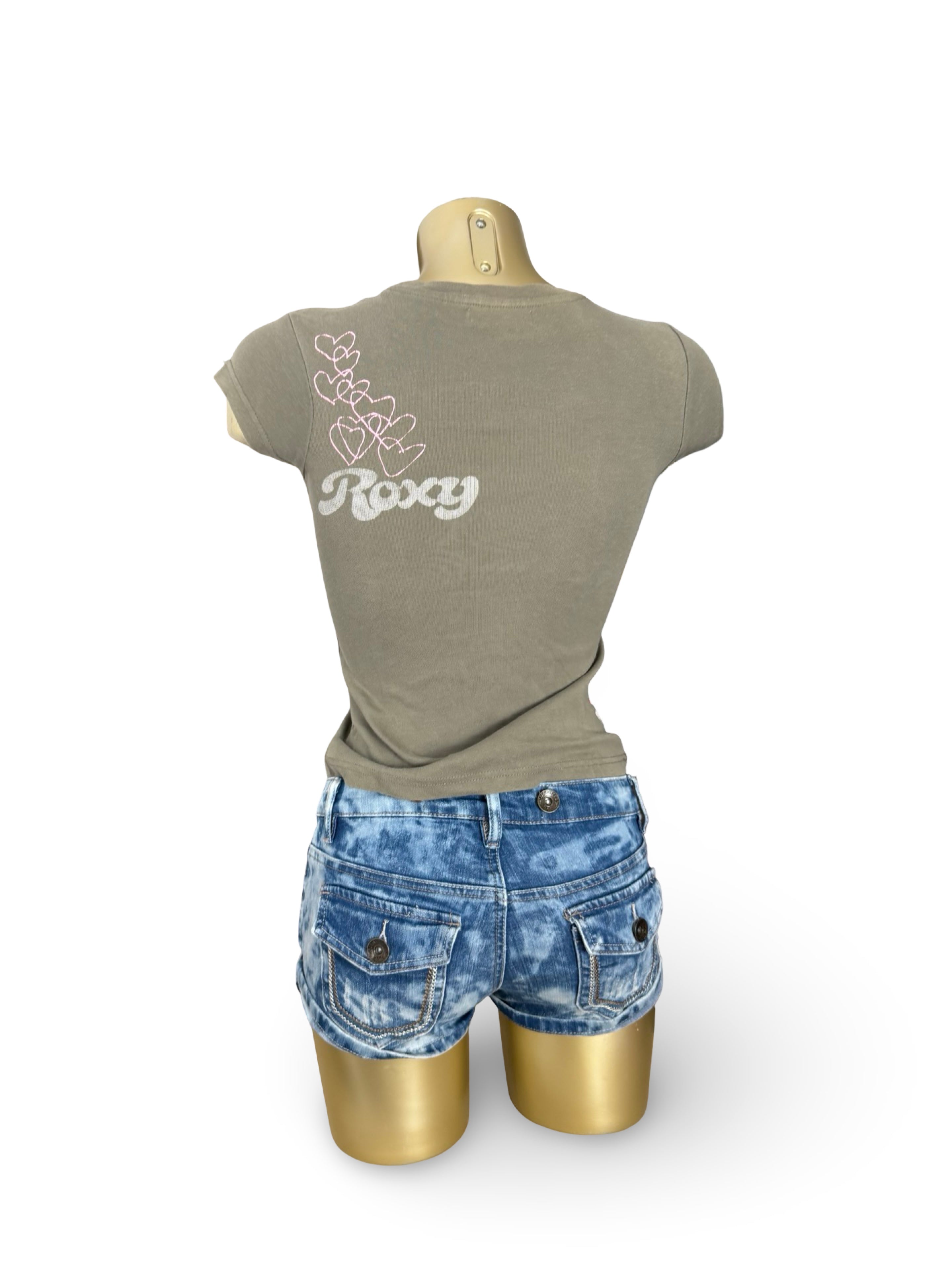 Khaki graphic cotton tee (XS)