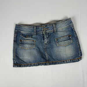 Blue denim mini skirt (S/M)