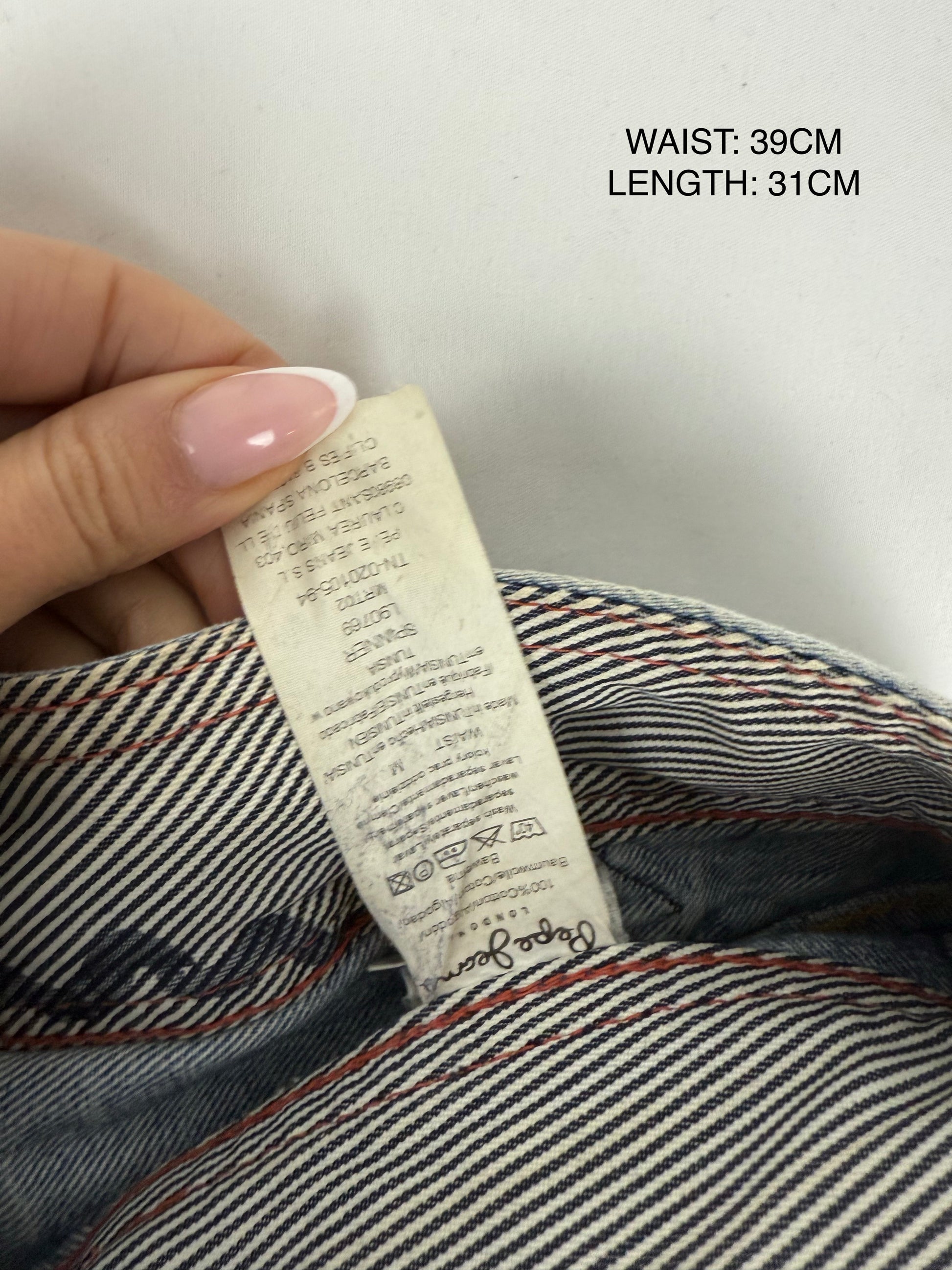 Blue denim mini skirt (S/M)