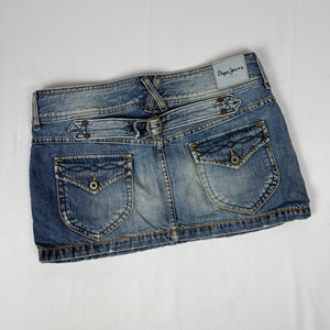 Blue denim mini skirt (S/M)