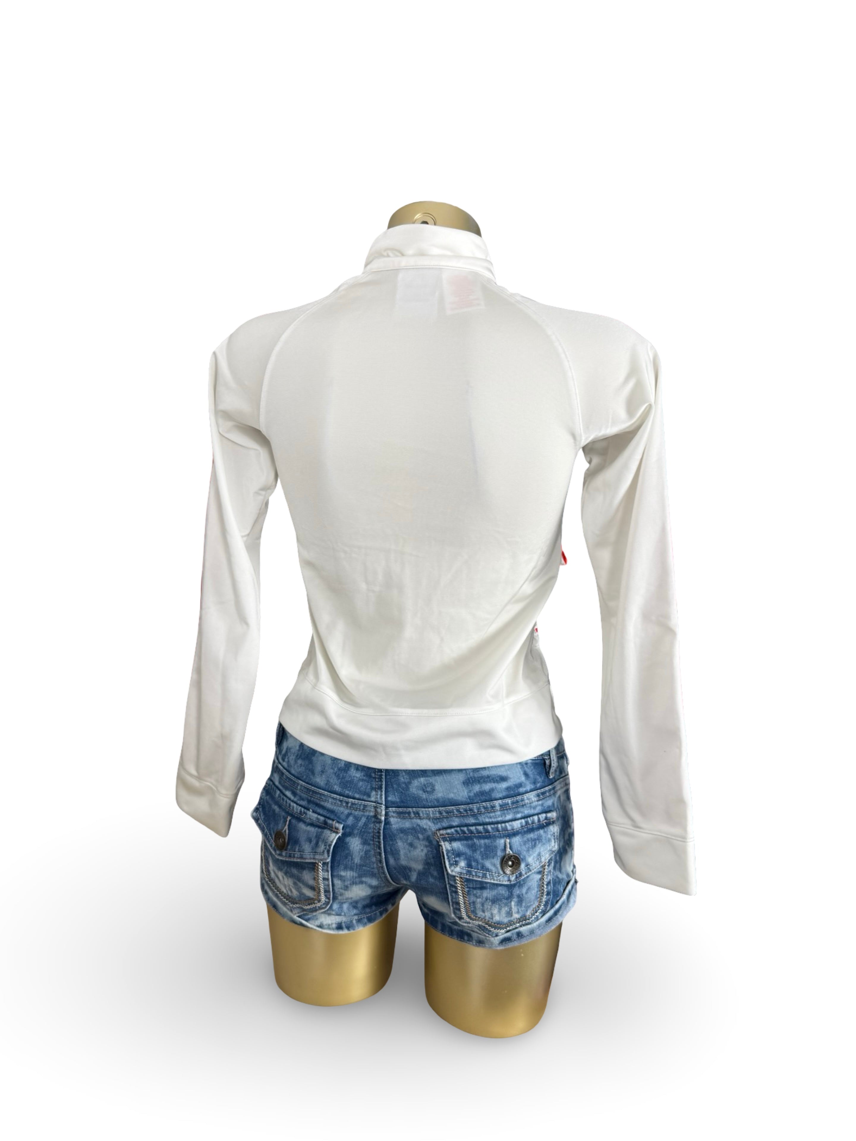 White zip up activewear jacket (S)